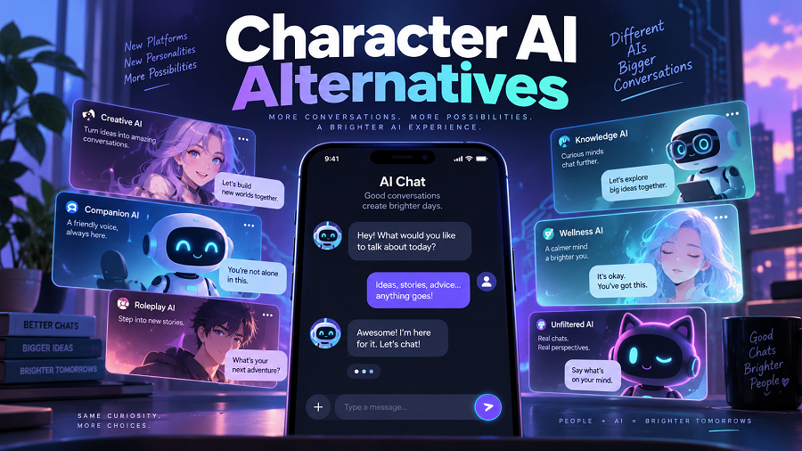 Futuristic AI Chat Alternatives Banner