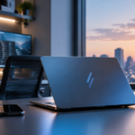 Sleek Tech Workspace at Sunset